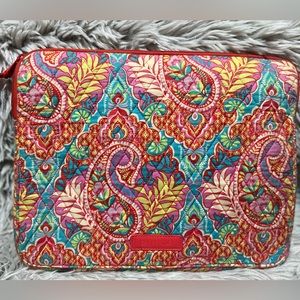 Vera Bradley Paisley In Paradise Large Laptop Case Quilted Protection 2016 VGUC